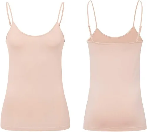 Vista 2 de Comfyin Camiseta sin costuras para mujer ajustable con correa de espagueti sin mangas
