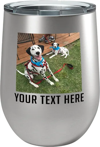 Vista 11 de Vaso de vino personalizado de 12 onzas (17 colores) para el Día de la Madre, con aislamiento térmico y recubrimiento en polvo, de acero inoxidable