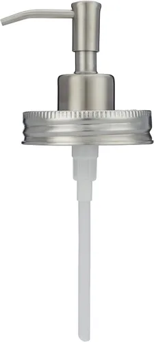 Vista 8 de Jarmazing Products Tapas dispensadoras de jabón para tarros de masón negro, paquete de un paquete, para todos los frascos de conservas de boca Acero