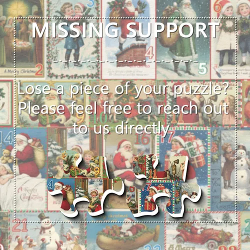 Vista 7 de Rompecabezas de Navidad vintage para adultos de 1000 piezas, rompecabezas de vacaciones de Navidad con 24 postales de Navidad, rompecabezas