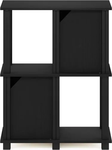 Vista 8 de FURINNO Brahms - Estantería de almacenamiento, 3 niveles, roble negro/negro