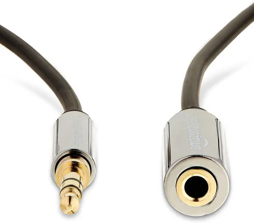 Vista 3 de Amazon Basics paquete de 10 cables de extensión de audio con conector auxiliar de 3.5mm, macho a hembra, adaptador para auriculares o smartphone, 6