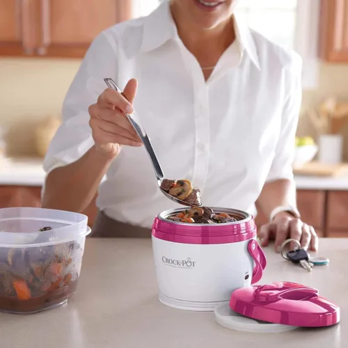 Vista 5 de Crock-Pot SCCPLC200PK-NP - Calentador de comida para almuerzo, rosa, 20 onzas
