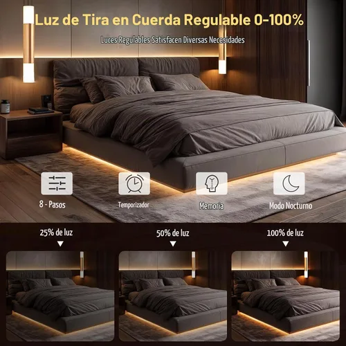 Vista 5 de 20FT/6M COB LED tira de luz 3000K blanco cálido