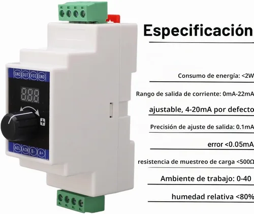 Vista 4 de Generador de señal 4-20mA con simulador de bucle de corriente de pantalla digital para calibración PLC y pruebas de dispositivos