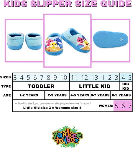 Vista 2 de Baby Shark Pantuflas Aline de felpa para niños pequeños
