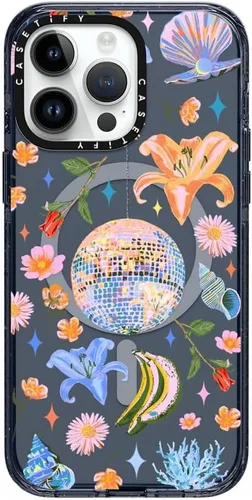 Vista 15 de CASETiFY Funda para iPhone 15 Pro Max, compatible con MagSafe Protección contra caídas de grado militar de 8.2 pies Hortensias azules Nantucket