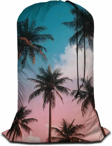 Vista 23 de Swono Bolsa grande de ropa sucia de alpaca para cesta de lavandería, diseño de llamas de dibujos animados, animales lindos, lavable a máquina