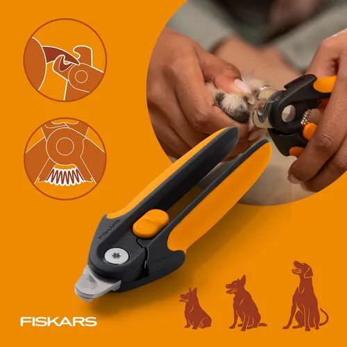 Vista 9 de Fiskars Cortaúñas grandes para mascotas, recortadores de gatos y perros