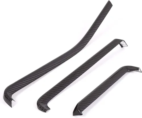 Vista 9 de CHEAYAR Cubierta de panel de consola central compatible con Corvette C8 2020 2021 2022, borde de panel de fibra de carbono real, calcomanía