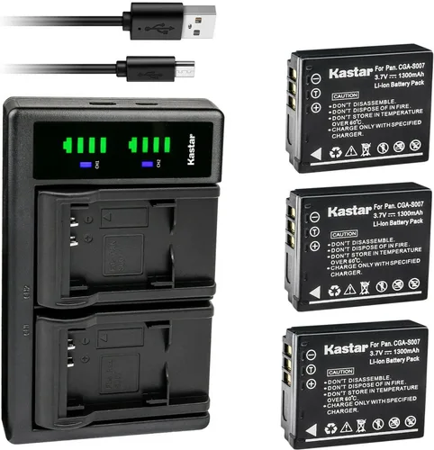 Vista 6 de Kastar CGA-S007 LTD2 Cargador de batería USB compatible con Panasonic CGA-S007 CGA-S007A CGA-S007A/1B CGA-S007E, CGR-S007, DMW-BCD10, Panasonic