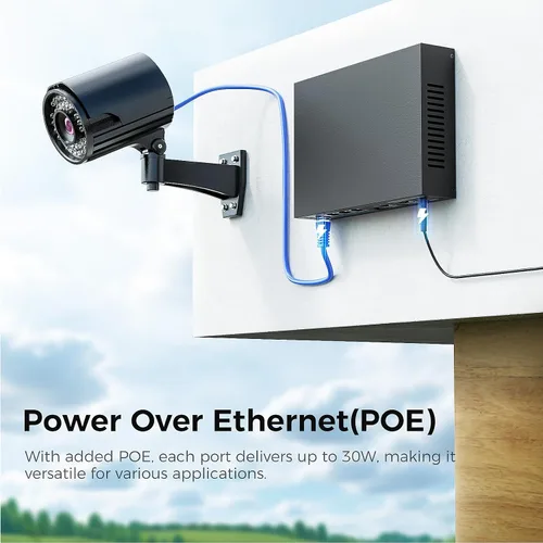 Vista 2 de Interruptor PoE+ de 4 puertos 2.5Gb con 2 puertos SFP+ de 10Gb adicionales, TEROW Base-T 10G Ethernet, capacidad de conmutación de 60Gbps