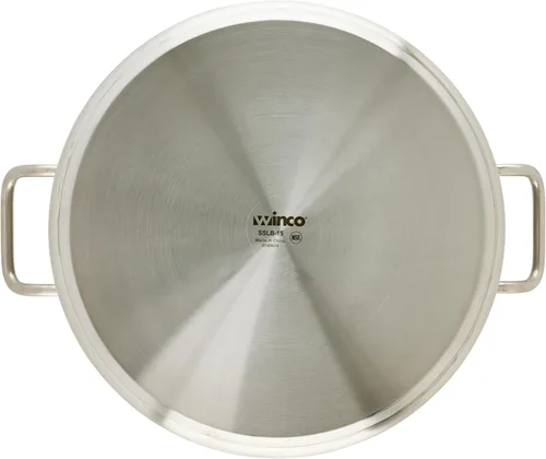 Vista 6 de Winco - Brasero de acero inoxidable de grado comercial con tapa, 15 cuartos de galón