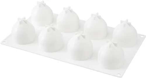 Vista 2 de Restaurantware Pastry Tek - Molde de silicona para hornear, 8 compartimentos, caja de 10