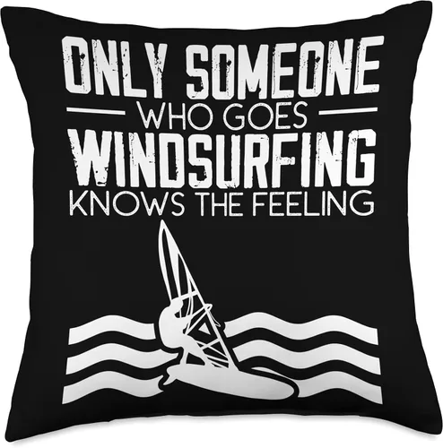 Vista 4 de Windsurfing Surfing Board Water Sports Throw Pillow