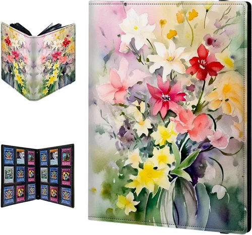 Vista 34 de Carpeta para tarjetas de intercambio, 9 bolsillos para tarjetas intercambiables, 360 bolsillos de doble cara, funda para tarjetas de tamaño Mujeres