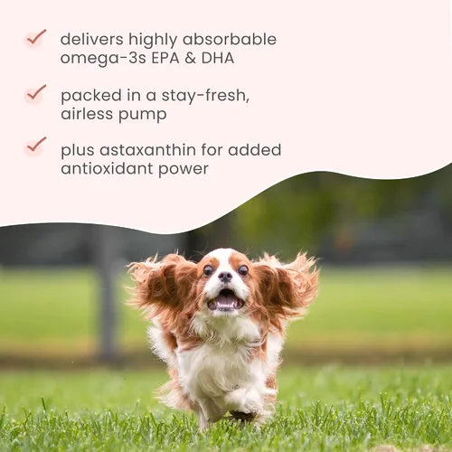 Vista 4 de Bark & Whiskers Bomba líquida de aceite de krill, ácidos grasos omega-3 para gatos y perros, apoya la comodidad de las articulaciones, la piel
