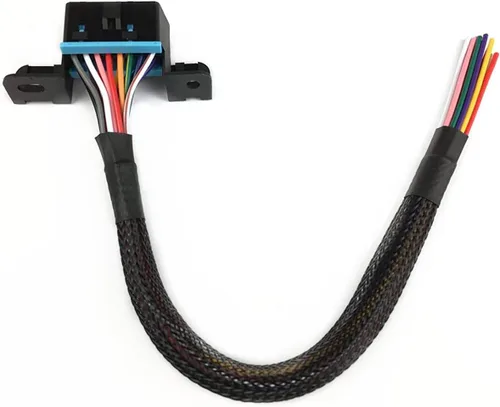 Vista 2 de 16PIN j1962F OBD2 Conector hembra a cable abierto OBDII, conector de cable de arnés fijo para puerto de tablero