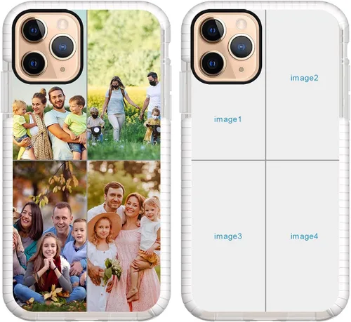 Vista 23 de Funda de teléfono personalizada para iPhone 11 Pro Max personalizada con collage de múltiples imágenes, fundas resistentes a los arañazos, a