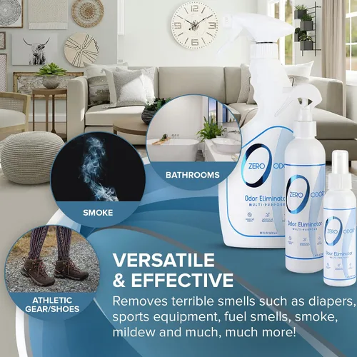 Vista 5 de Zero Odor - Eliminador de olores fuertes multiusos para hogar, oficina, automóvil, baño, hotel, desodorante de habitación y neutralizador de olores