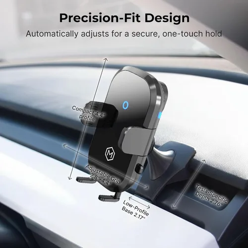 Vista 5 de Soporte inalámbrico para cargador de automóvil, escaneo automático y agarre automático, compatible con iPhone 14/15/16/17/Galaxy, teléfonos