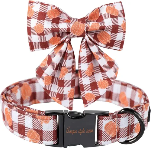 Vista 24 de Unique style paws - Collar con lazo de pera de algodón para perros, collar de verano ajustable para perros pequeños, medianos y grandes - XS