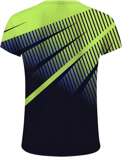 Vista 3 de Conjunto deportivo de verano para hombre, conjunto deportivo de 2 piezas, cuello redondo, manga corta y pantalones cortos