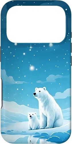 Vista 30 de Polar Bear, Arctic North Pole, Alaska Snow, Cute Polar Bears Case for iPhone 17