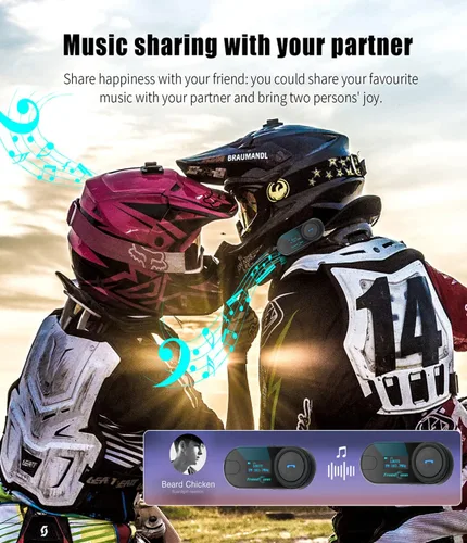 Vista 4 de FreedConn - Sistema de comunicación para casco de motocicleta, intercomunicador Bluetooth TCOM-SC, 2 unidades, kit de comunicación de 2 vías 2,624.7