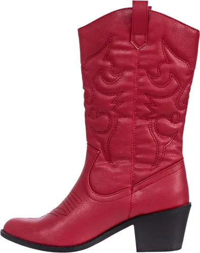 Vista 4 de Charles Albert - Botas estilo vaquero para mujer, botas con detalles bordados