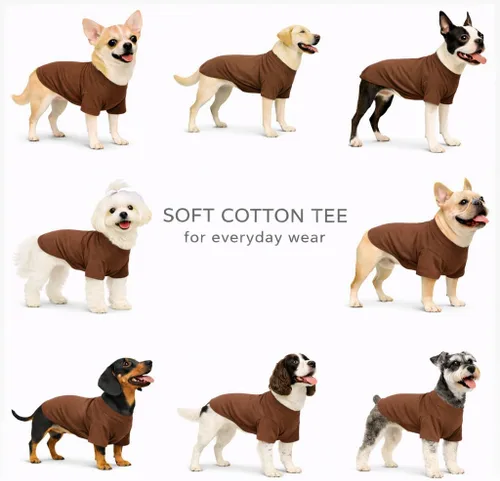 Vista 136 de Lovelonglong 2019 - Ropa para mascotas, Disfraces para Perro, Ropa Camisetas en blanco para Perros Grande Medianos Pequeños 100% Algodón 18