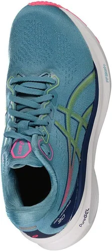Vista 4 de ASICS Kayano 30 Women's Running Shoes Black, Gris Blue Lime Green, 7 US
