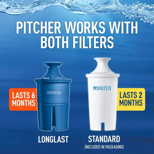 Vista 5 de Dispensador de agua UltraMax de Brita con 1 filtro, libre de BPA, gris, Gris