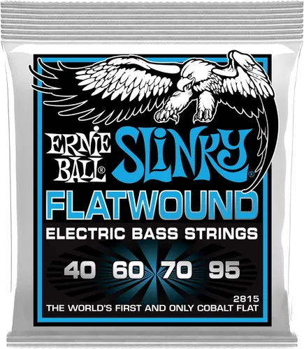 Vista 4 de Ernie Ball Extra Slinky Flatwound - Cuerdas de guitarra bajo, calibre 40-95 (P02815)