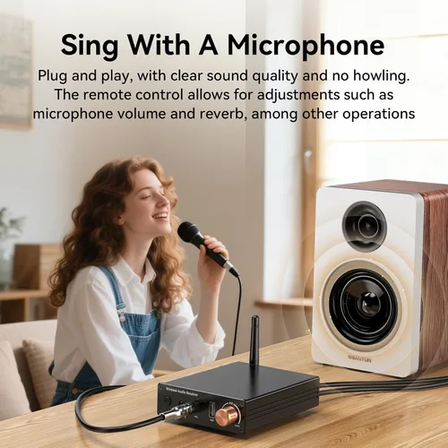 Vista 5 de Receptor Bluetooth 6.0, adaptador de audio Bluetooth con cable RCA AUX de 0.138 in, audio inalámbrico para recibir estéreo antiguo/altavoces