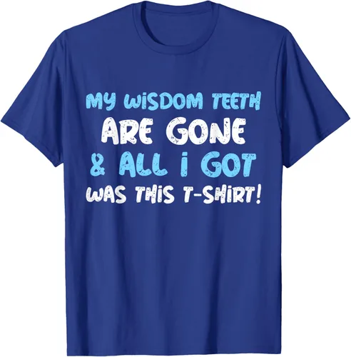 Vista 17 de My Wisdom Teeth Are Gone! Camiseta divertida de muelas del juicio, Negro