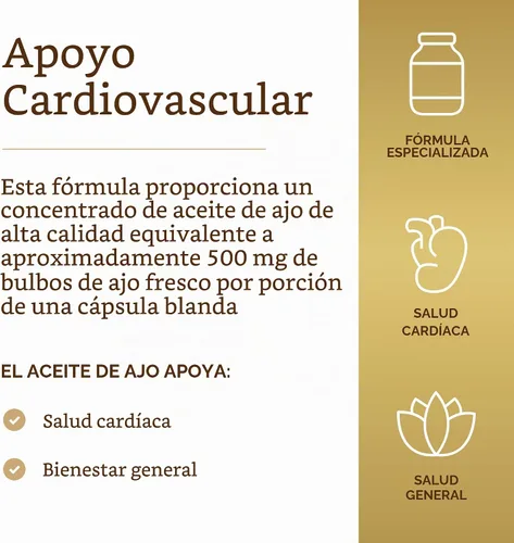 Vista 4 de Aceite de ajo Solgar Perles, 250 cápsulas blandas - Apoyo cardiovascular natural