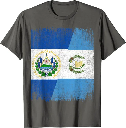 Vista 63 de Camiseta Half El Salvador Bandera de Guatemala con raíces guatemaltecas