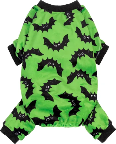 Vista 13 de Fitwarm Pijama de béisbol de forro polar para perro, ropa acogedora de invierno para perros pequeños, niños y niñas, mameluco divertido
