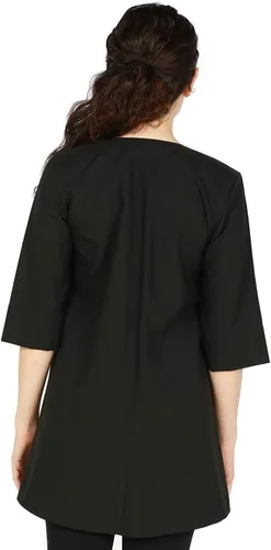 Vista 3 de Judi - Bata de salón profesional, chaqueta de estilista, uniforme de cosmetología, a prueba de lejía