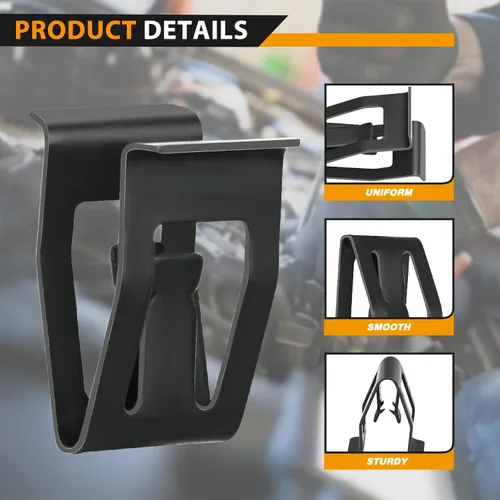Vista 4 de GOOACC 100 piezas de 10 tamaños de clip de moldura de resorte de metal clip universal de sujeción de cuerpo de automóvil compatible con GTI, Jetta