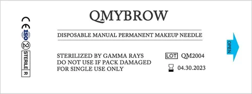 Vista 2 de Microblading 14 Pins 0.007 in Aguja Delgada 100pcs Maquillaje Permanente Ceja Tatuaje Aguja - QMYBROW