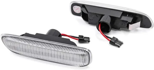 Vista 4 de Faros de Marca Lateral de Lente Transparente para BMW E46 1999-2001 Serie 3 Sedán E46 y 1999-2003 Serie 3 Coupé E46 LED Ámbar Delantero Marcador
