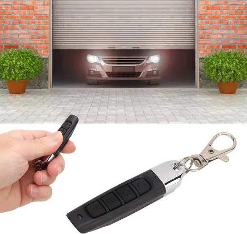 Vista 2 de Abridor universal de puerta de garaje de 433.92 MHZ impermeable con control remoto de 4 canales, clonador de llaves de puerta de garaje para auto