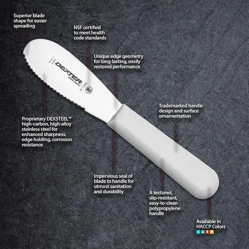 Vista 4 de Dexter-Russell - Esparcidor de sándwich S173SCPCP de 3½", S173PCP, serie SANI-Safe