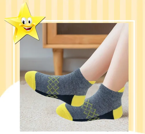 Vista 6 de JAMEGIO Boys Socks 12 Pairs Ankle Athletic Sock Half Cushion Low Cut socks for Little Big Kids