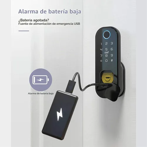 Vista 4 de Cerradura de puerta inteligente de huellas dactilares, aplicación