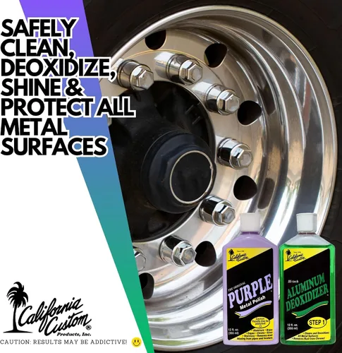 Vista 5 de CALIFORNIA CUSTOM – Kit de esmalte de metal morado y desoxidante de aluminio, sin silicona, caja fuerte para carrocería, ideal para aluminio, latón