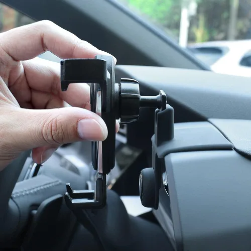 Vista 4 de ITrims Soporte de teléfono de coche para Audi A3 2020 2021 Soporte de tablero de automóvil, soporte ajustable para teléfono celular, soporte
