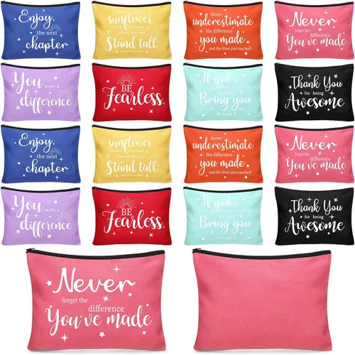 Vista 8 de Kajaia - 24 bolsas de lona inspiradoras para cosméticos a granel